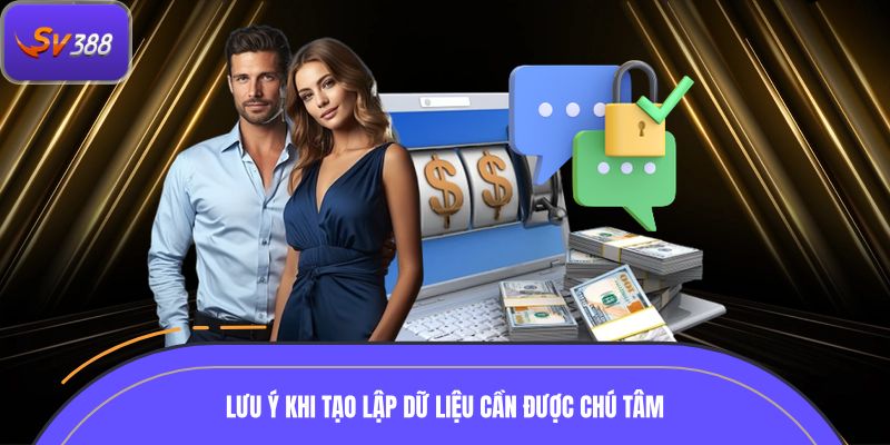 Lưu ý khi tạo lập dữ liệu cần được chú tâm